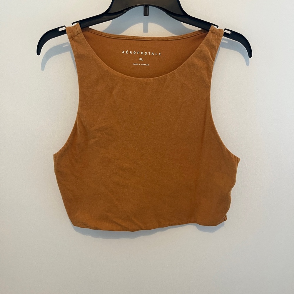 Aeropostale Women's Tan Crop Tank Top
